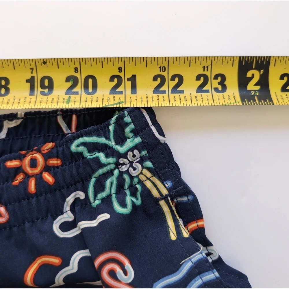 Chubbies The Neon Lights Swim Trunks Mens 3XL Navy Flamingo Palm Tree Stretch